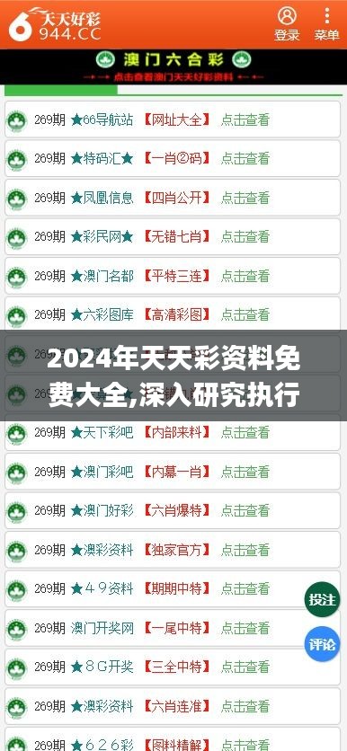 2024年天天彩资料免费大全,深入研究执行计划_多媒体版TLP7.24