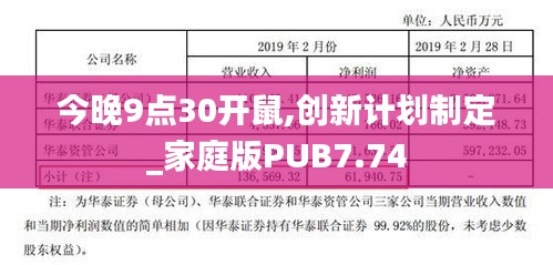 今晚9点30开鼠,创新计划制定_家庭版PUB7.74