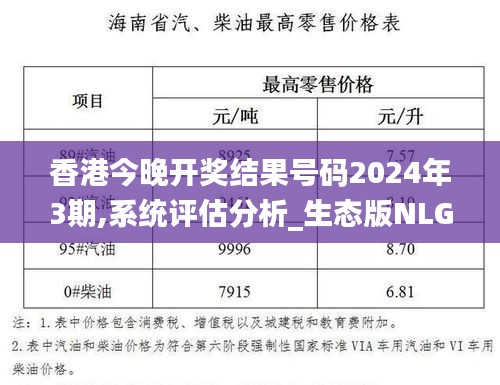 香港今晚开奖结果号码2024年3期,系统评估分析_生态版NLG7.75