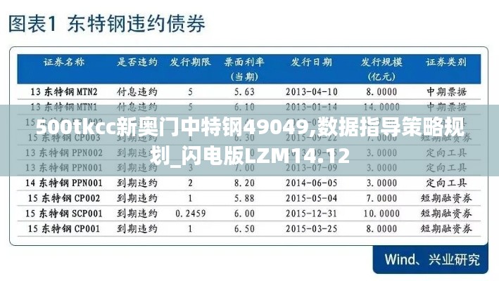 500tkcc新奥门中特钢49049,数据指导策略规划_闪电版LZM14.12