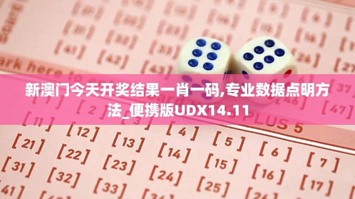 新澳门今天开奖结果一肖一码,专业数据点明方法_便携版UDX14.11