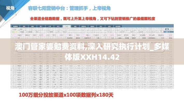 澳门管家婆勉费资料,深入研究执行计划_多媒体版XXH14.42