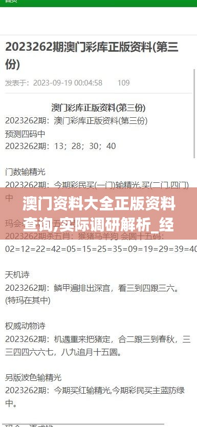 澳门资料大全正版资料查询,实际调研解析_经典版GST14.76