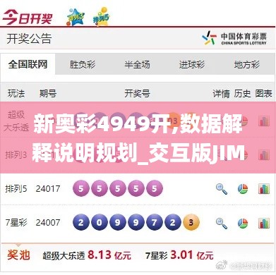 新奥彩4949开,数据解释说明规划_交互版JIM14.90