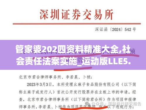 管家婆202四资料精准大全,社会责任法案实施_运动版LLE5.12