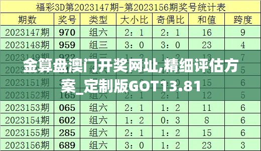 金算盘澳门开奖网址,精细评估方案_定制版GOT13.81