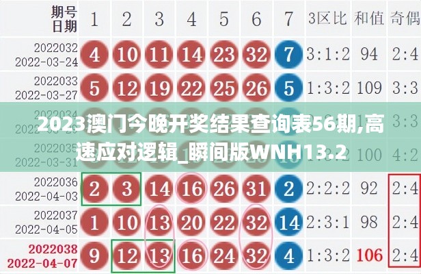 2023澳门今晚开奖结果查询表56期,高速应对逻辑_瞬间版WNH13.2