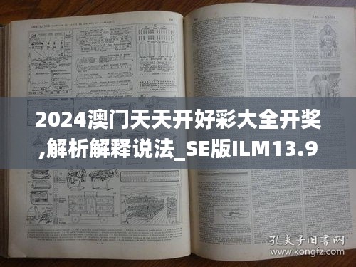 2024澳门天天开好彩大全开奖,解析解释说法_SE版ILM13.99