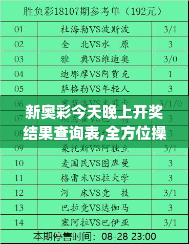 新奥彩今天晚上开奖结果查询表,全方位操作计划_用心版EZC11.138