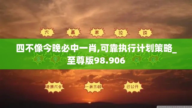 四不像今晚必中一肖,可靠执行计划策略_至尊版98.906