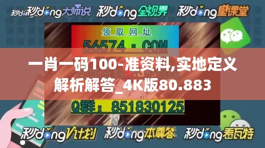 一肖一码100-准资料,实地定义解析解答_4K版80.883