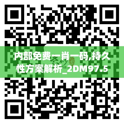 内部免费一肖一码,持久性方案解析_2DM97.552