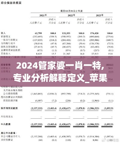 2024管家婆一肖一特,专业分析解释定义_苹果62.846