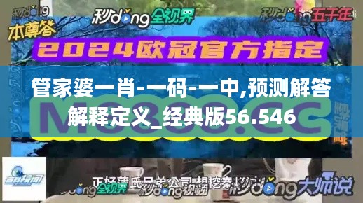 管家婆一肖-一码-一中,预测解答解释定义_经典版56.546