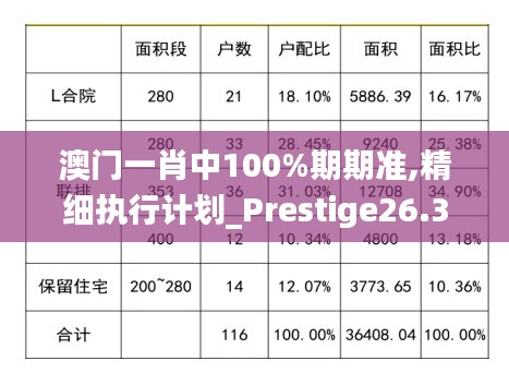 澳门一肖中100%期期准,精细执行计划_Prestige26.375