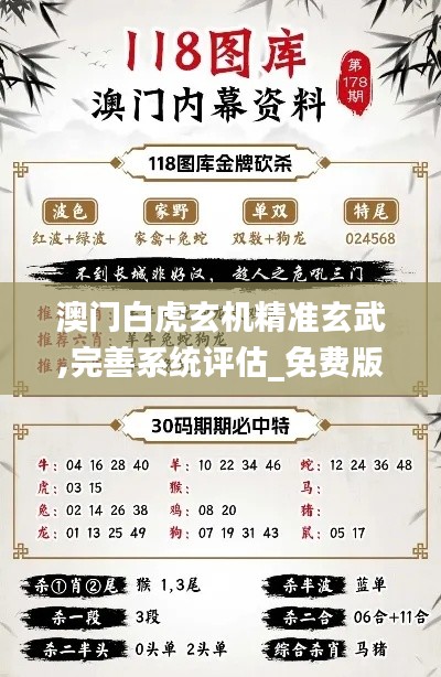 澳门白虎玄机精准玄武,完善系统评估_免费版15.160