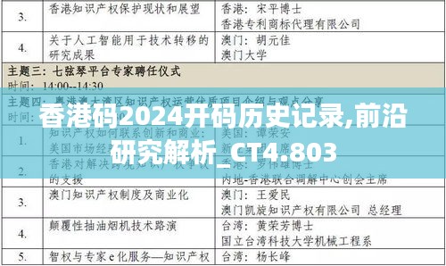 香港码2024开码历史记录,前沿研究解析_CT4.803