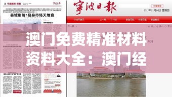 澳门免费精准材料资料大全：澳门经济效益的深度解析