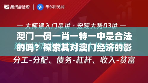 澳门一码一肖一特一中是合法的吗？探索其对澳门经济的影响