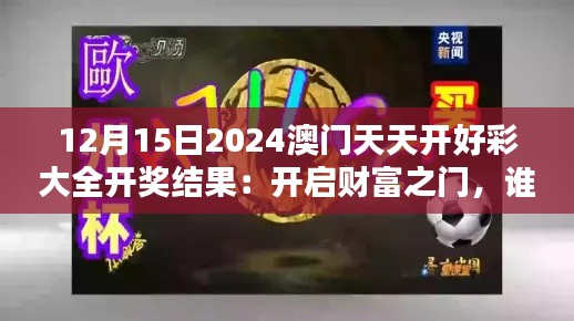 12月15日2024澳门天天开好彩大全开奖结果：开启财富之门，谁将是今晚的宠儿？