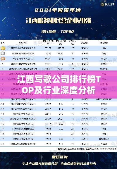江西写歌公司排行榜TOP及行业深度分析