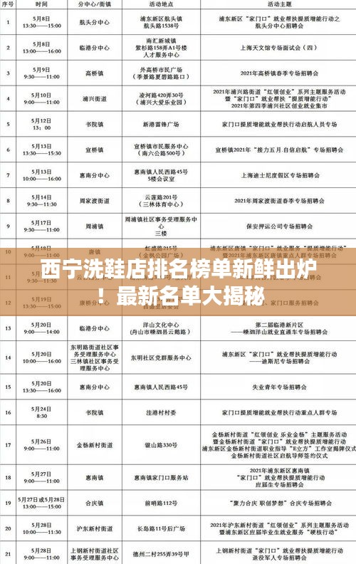 西宁洗鞋店排名榜单新鲜出炉！最新名单大揭秘