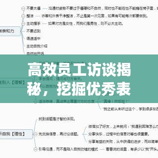 高效员工访谈揭秘，挖掘优秀表现的源泉，职场成功的秘诀！