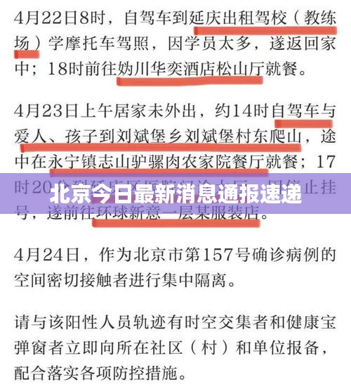 北京今日最新消息通报速递